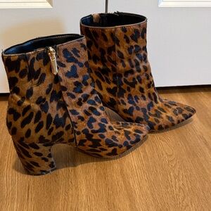 Sam Edelman Brown Leopard Ankle Boots